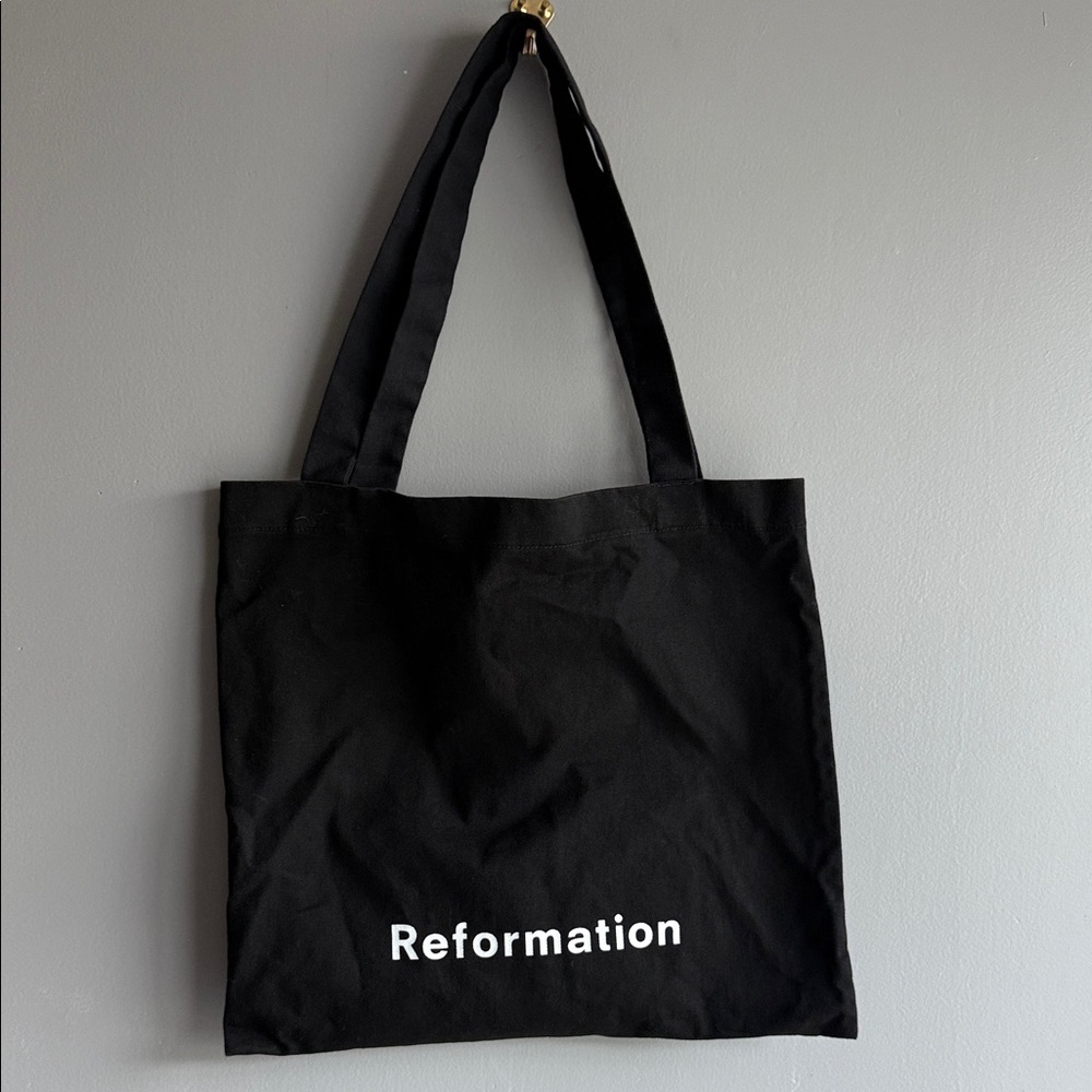 Reformation Classic Black Canvas Tote